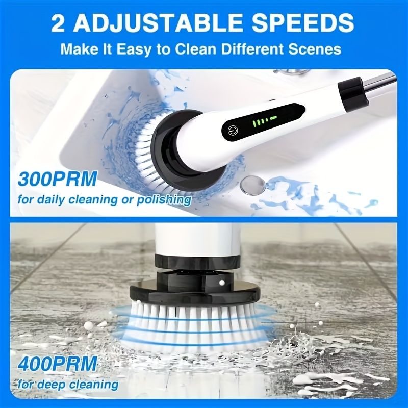 Electric Rotating Cleaning Brush with 9 Brush Heads