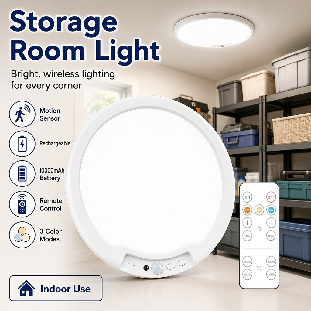 Rechargeable LED Ceiling Light with Motion Sensor
