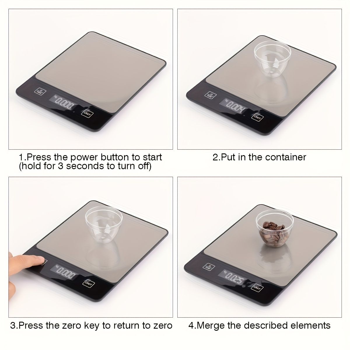Digital Kitchen Scale 22lb Precise 1g Graduation