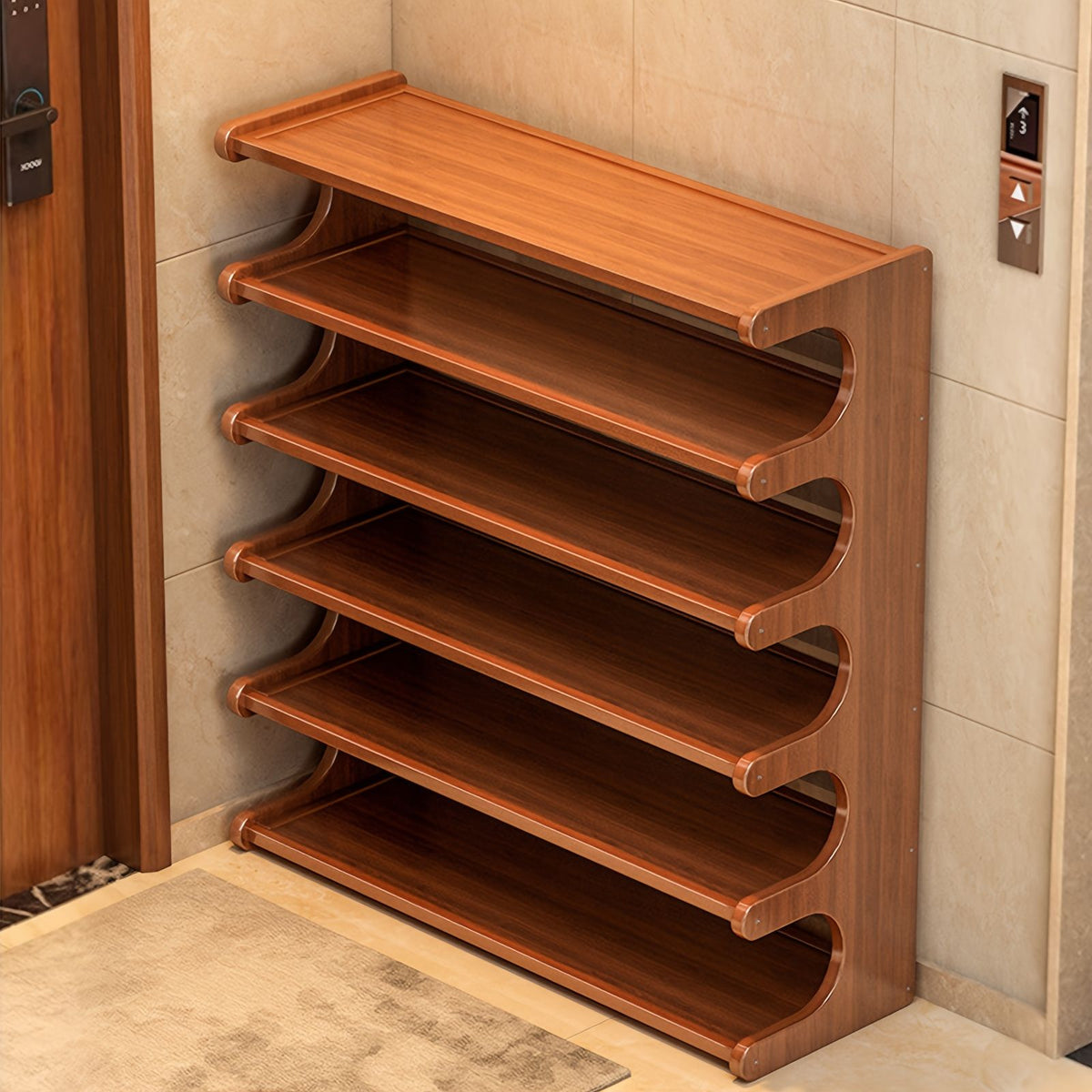 Bamboo Shoe Rack Storage Organizer