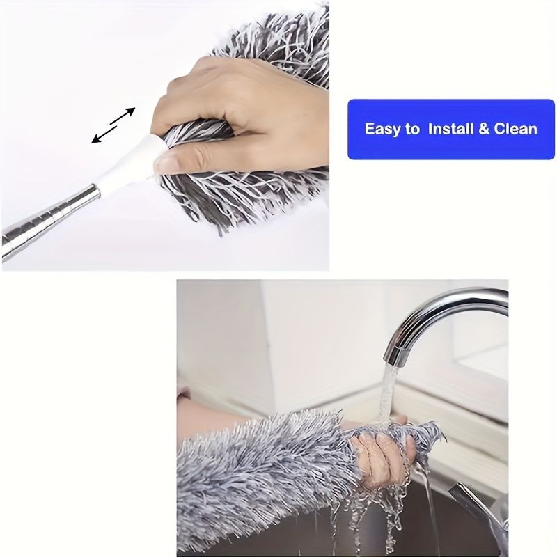 Adjustable Microfiber Duster Mop Washable Reusable Cleaning Tool