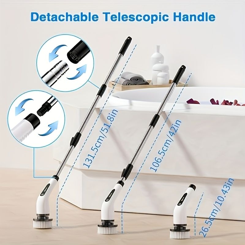 Electric Rotating Cleaning Brush with 9 Brush Heads