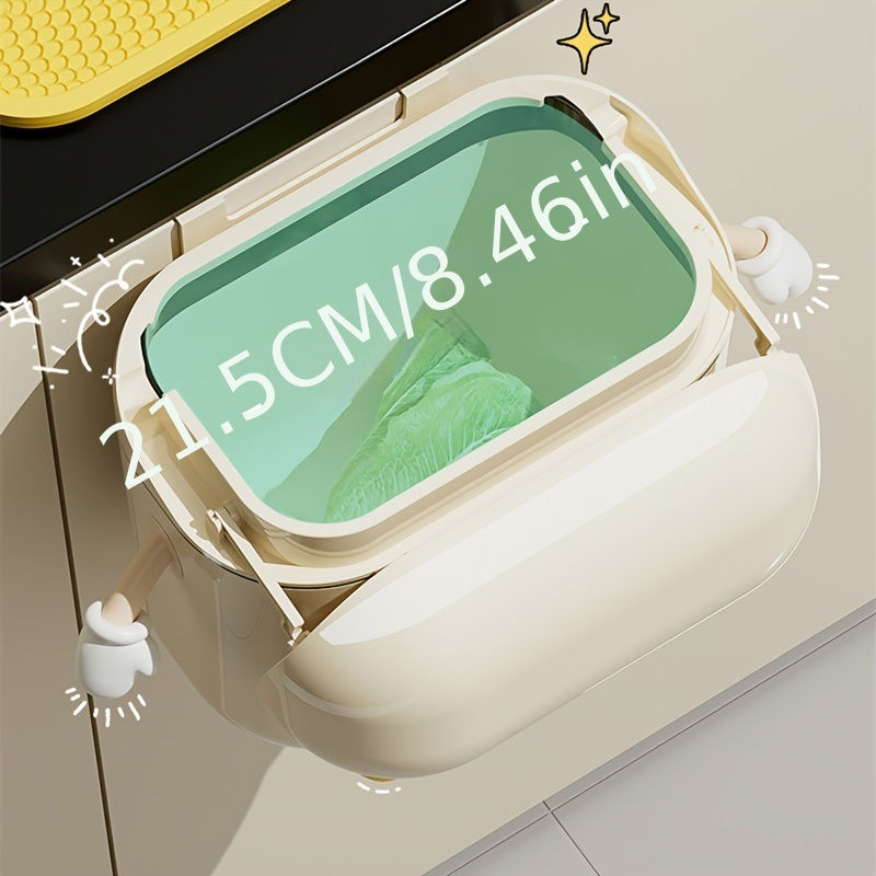 Wall Hanging Trash Can with Lid