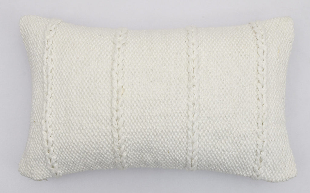 Allen + Roth Ivory Oblong Decorative Pillow VO-SU-2204-005-B