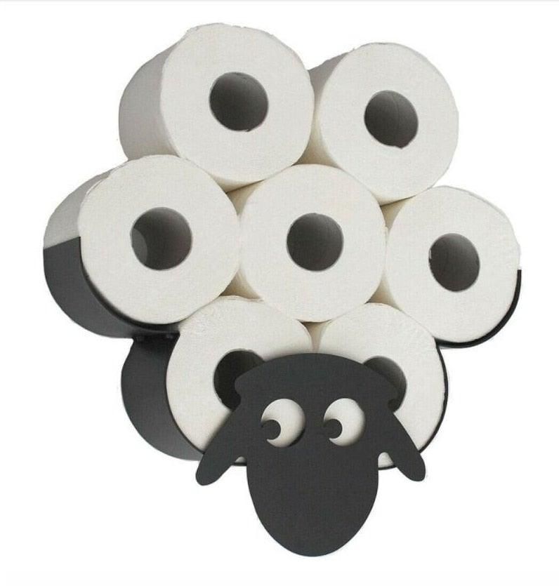 Decorative Sheep Toilet Paper Roll Holder – Wall Mounted